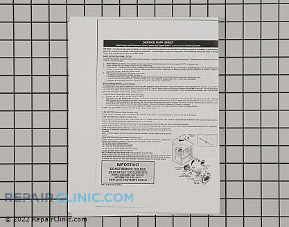 Service Tech Sheet 316218504       Main Product View