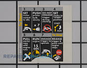Label,starting instructions - Part # 1955764 Mfg Part # 940627004