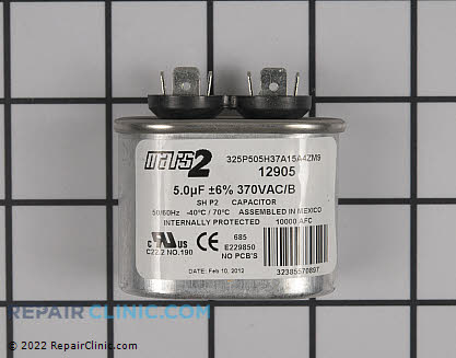 Run Capacitor 43-25134-02 Main Product View