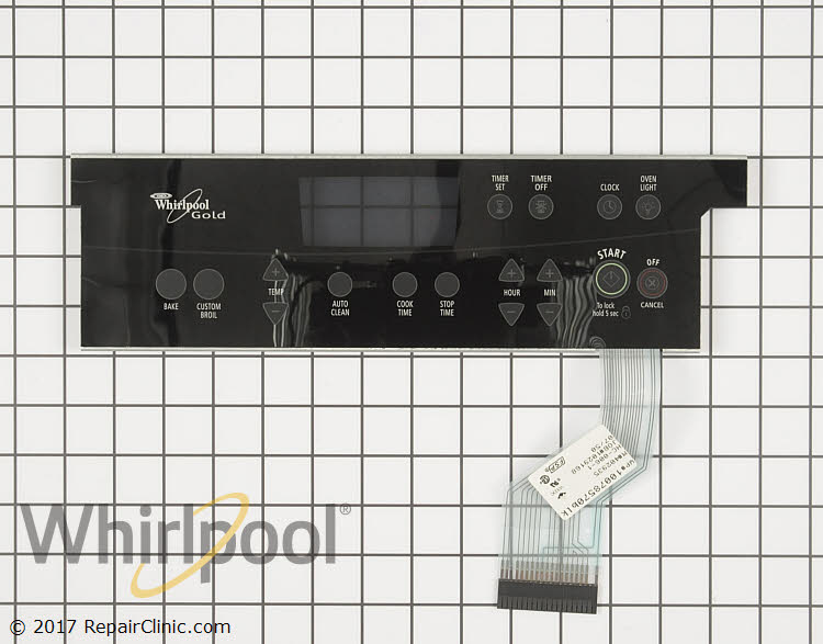 W10122295 WHIRLPOOL Range control panel 