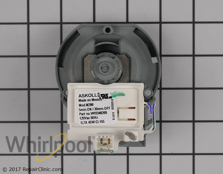 dishwasher drain pump wpw10348269
