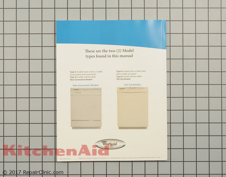 Repair Manual W10131216 Kitchenaid Replacement Parts