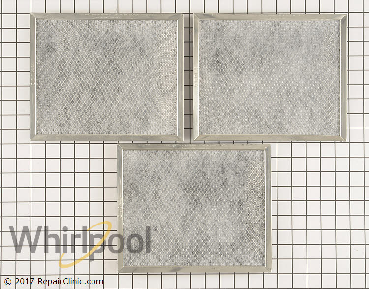 Paquete de 3 filtros de campana extractora de carbón de 8.75 x 10.5  pulgadas, compatible con Whirlpool W10355450 Broan Nutone 6105C 41F 413023  41000