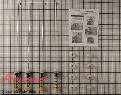 Kit 4 Aste Sospensione Lavatrice W10780045 Per Whirlpool Maytag Amana Kenmore Crosley