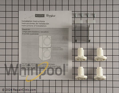 Kit Impilabile Per Asciugatrice E Lavatrice W10869845 Per Whirlpool Maytag, Bianco