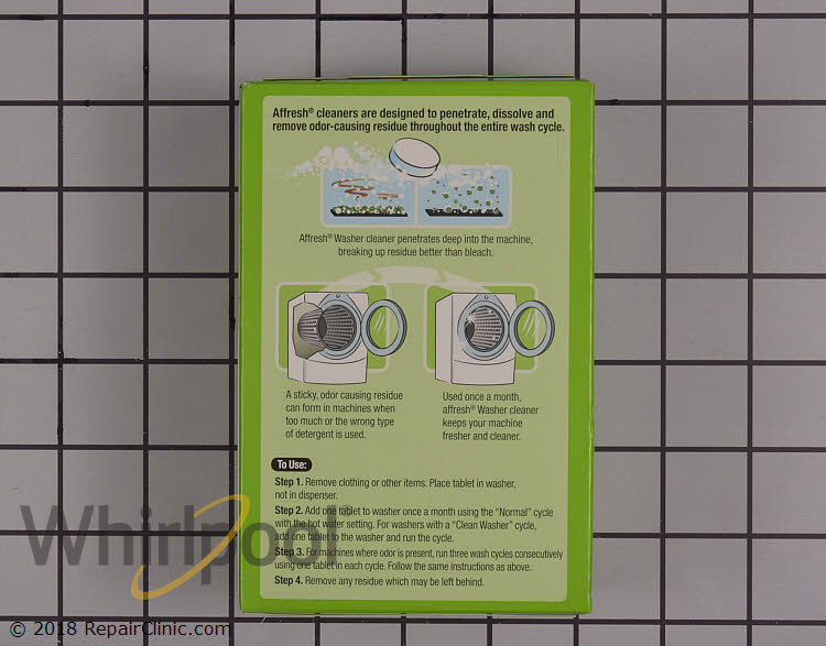 W10501250 - Whirlpool Affresh Washer Cleaner (6 Pack)