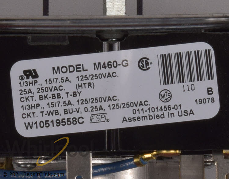 W10519558 Whirlpool Timer OEM WPW10519558 