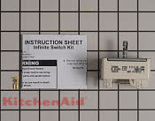 Details about   KitchenAid Cooktop Model KECD805EWH0 Surface Element Control Switch WP3191049 