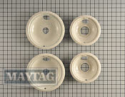 Burner drip bowl kit, 2 small and 2 large pans, bisque - Item Number W10288050