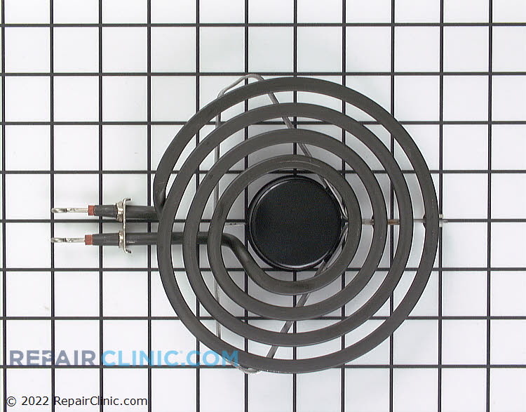 6 inch diameter, 4 turn, electric surface heating element with Delta style support bracket