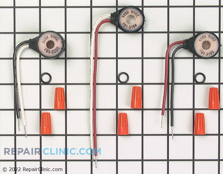 Dryer gas valve solenoid kit, 3 coil, old-style - Item Number 12001348