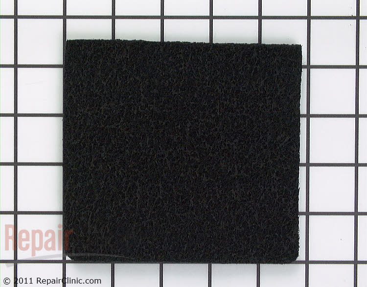 Charcoal air filter for trash compactor. 4 1/2" x 4 1/2" Square
