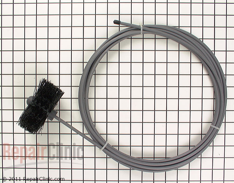 Dryer vent cleaning brush. This brush is designed for cleaning 4-inch diameter ducts. At 20 feet in length, it provides substantial reach.
