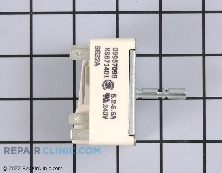Surface element infinite control switch for 6 inch burner, 240 volts