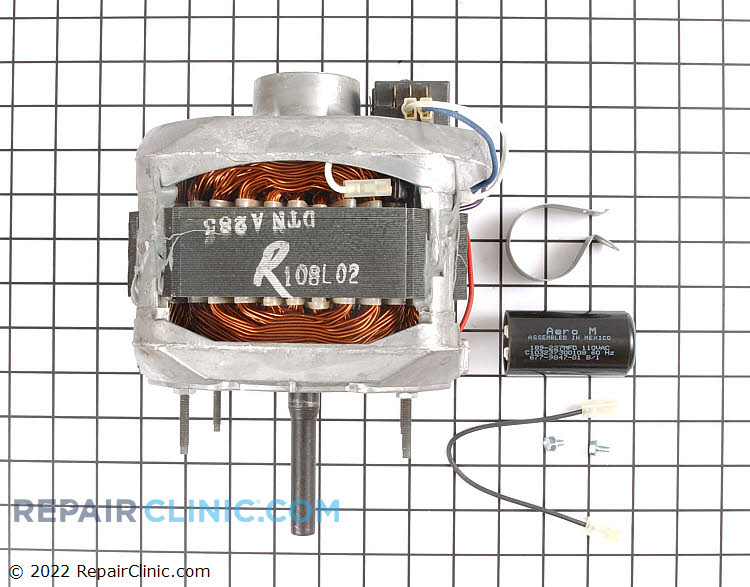 Belt drive washing machine drive motor kit, 1/2 HP 2 speed