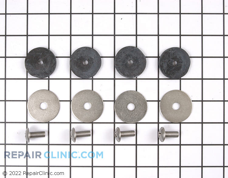 Outer tub bolt repair kit with 4 rubber washers and 4 metal washers