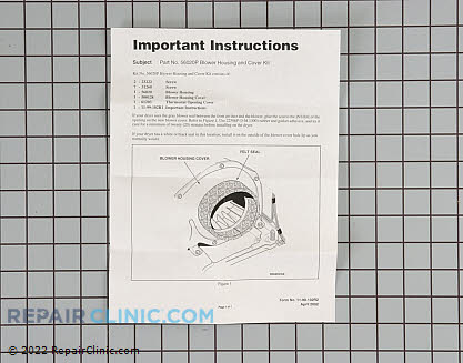 Blower Housing D511969WP Alternate Product View