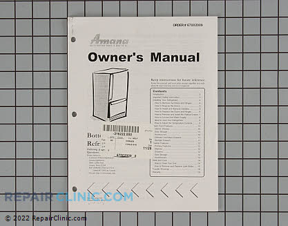 Owner's Manual 67002009 Alternate Product View