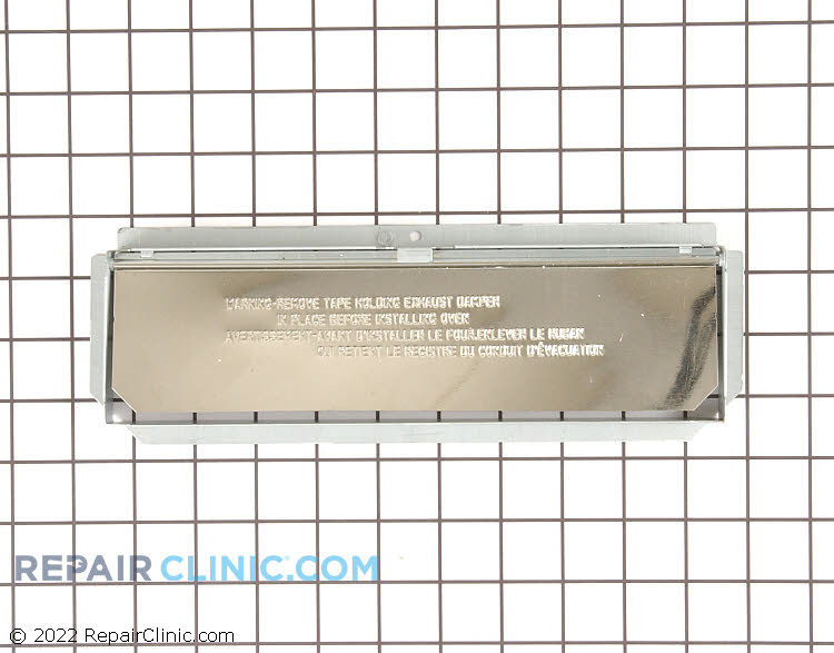 Whirlpool W10843943 Microwave Vent Damper – Stainless Steel – For Liberty Range Hoods
