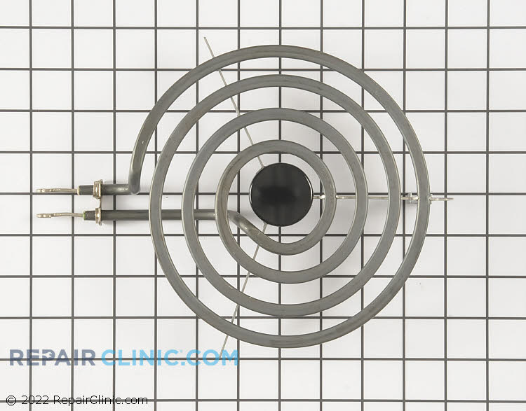 Stove top coil surface heating element, 8 inch. If the element does not heat either it or the control switch is defective. The coil can be tested to determine if it is at fault.