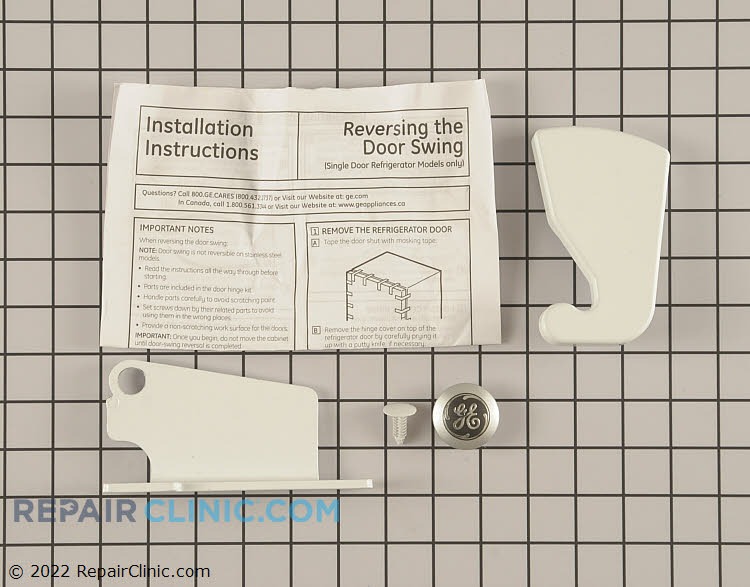 Refrigerator Door Reversal Kit WR49X10184 Fast Shipping Repair Clinic