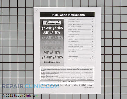 Installation Instructions 134199600 Alternate Product View