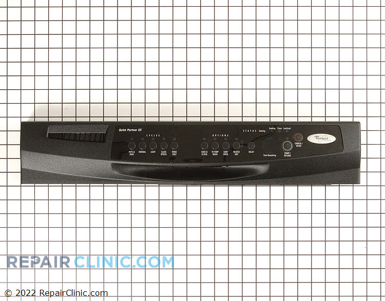Dishwasher Touchpad and Control Panel WP3385741 Whirlpool Touchpad