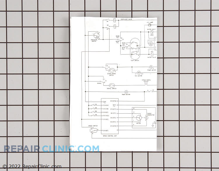 Washing Machine Wiring Diagram - 134185500 | Fast Shipping