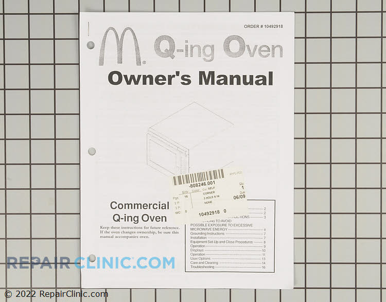 10492918 Manuals, Care Guides & Literature