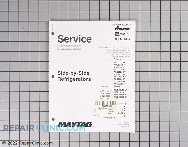 16025628 Repair Manual