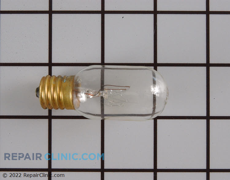 25 watt light-bulb for various appliances, 120 volts, small base screw-in. Bulb has been updated and you may need the recommended socket to install this light bulb. Also bulb is no longer blue tint per factory.