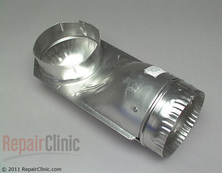 Vent elbow, 4" aluminum, thin profile with male inlet connection