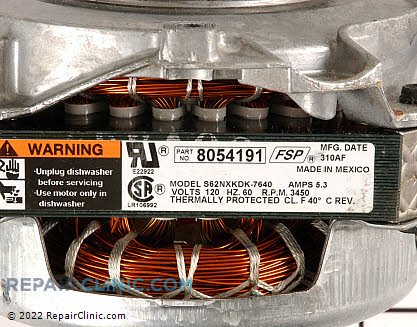 Circulation and Drain Pump Motor 3378053 Alternate Product View