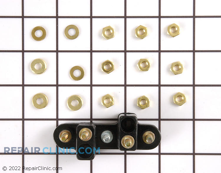 Terminal block kit for cord with nuts and washers