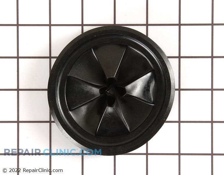 Disposer splash guard. This splash guard seals the disposer to the mounting flange.