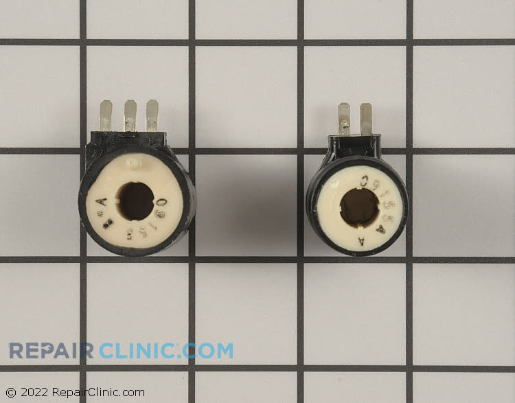 Dryer gas burner valve solenoid set. If the dryer does not heat or heats intermittently the coils could be defective. To test, watch the burner and if the igniter glows for a while and then shuts off without the gas igniting, it usually means one of these coils is bad.