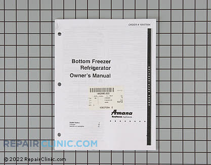 Owner's Manual 10937004 Alternate Product View