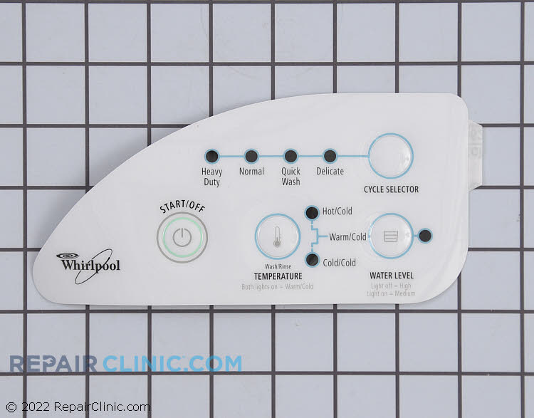 326033923 Whirlpool Washer Overlay OEM 326033923 326033923 Whirlpool Washer Overlay OEM 326033923