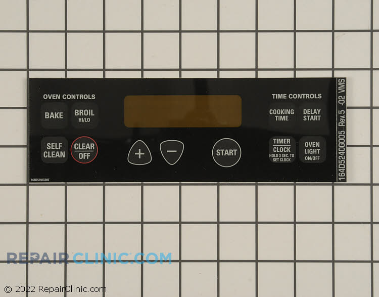 Range/Stove/Oven Overlay WB27T10587 GE Overlay Repair Clinic
