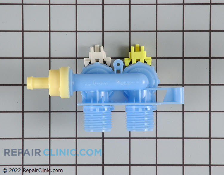 Washing machine water inlet valve. A long or slow fill cycle is often due to a restricted water valve. The valve should never be disassembled and cleaned, only replaced.