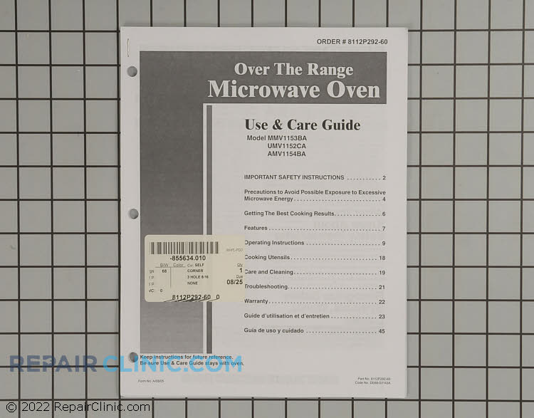 8112P292-60 Manual