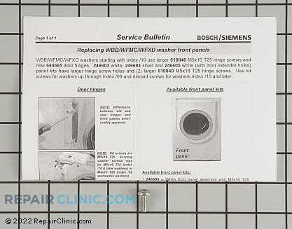 Front Panel 00246603 Alternate Product View