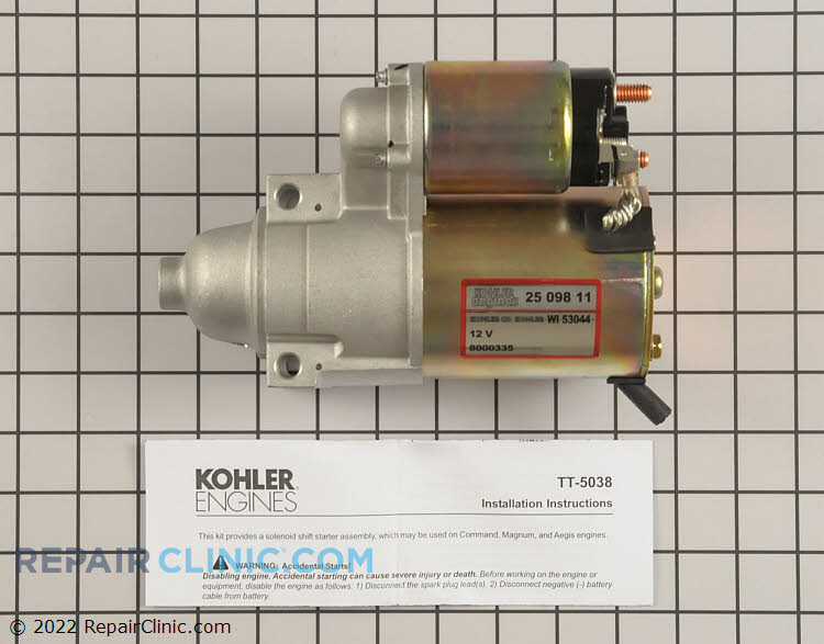 Kohler Small Engine Starter Replacement 25 098 11S