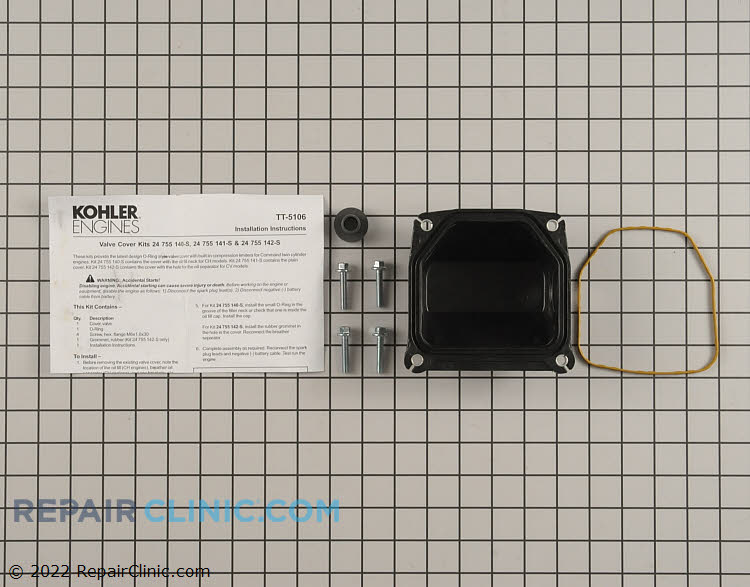 Kohler Small Engine Valve Cover Replacement 24755142S Repair Clinic
