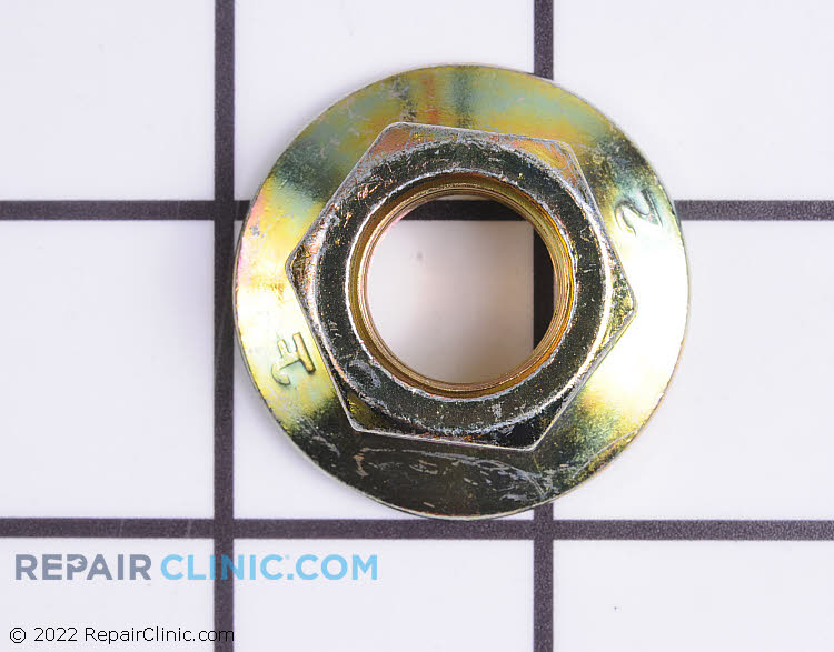 MTD flange lock nut, 5/8-18. This nut should be replaced if it has been removed.