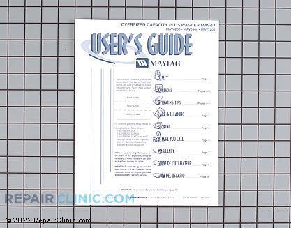 Manuals, Care Guides & Literature 22003866 Alternate Product View