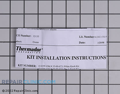 Control Knob Kit 00414201 Alternate Product View