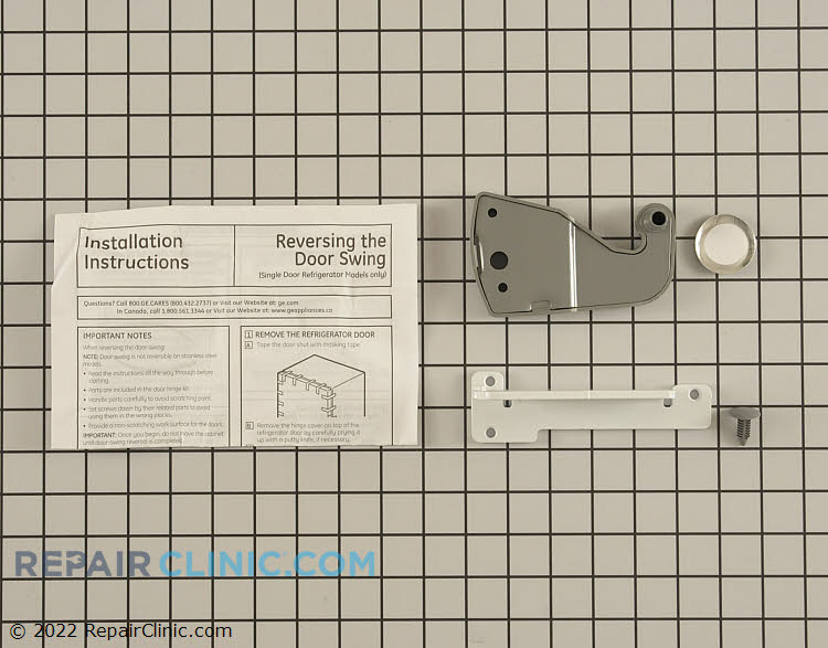 Refrigerator Door Hinge Kit WR49X10189 Fast Shipping Repair Clinic
