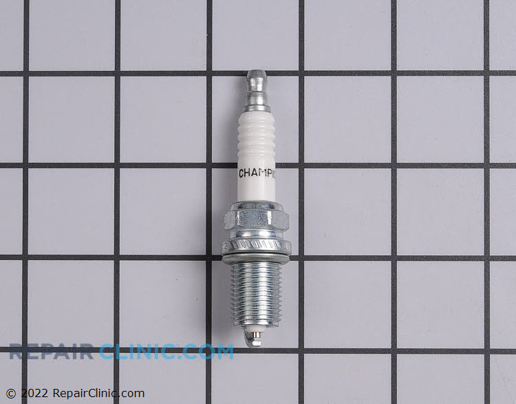 Champion Spark Plug (RC12YC). The spark plug ignites the fuel and air mixture in the cylinder to power the engine. If the spark plug is burnt, fouled or damaged the engine may not start or may run rough.