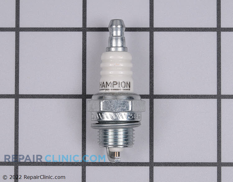 Champion spark plug (RCJ6Y). The spark plug ignites the fuel and air mixture in the engine's cylinder to power the engine. If the spark plug is has fouled (if the tip of the spark plug is burnt or damaged), the engine may not start or may run rough.
